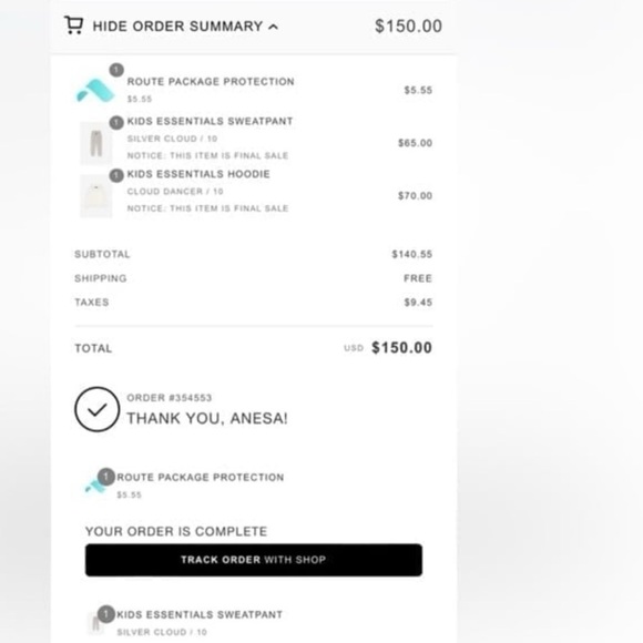 NWT Fear of God Essentials Kids Sweatpant 'Silver Cloud' - Picture 4 of 5